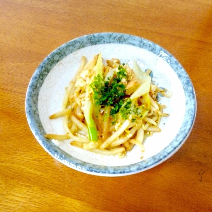 クミン風味♪葱と豆腐のもやし炒め